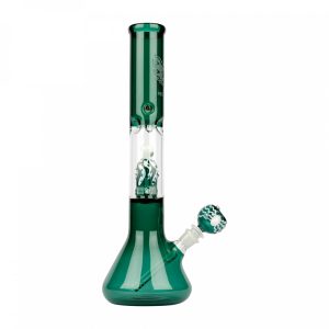 Red Eye Glass 17" Octopus Perc Beaker Bong- Teal