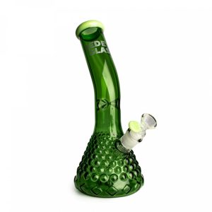 Red Eye Glass 12" Cronus Lean-back Bong- Green