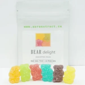 Gummy Bears – Assorted Pack 150mg THC (Aura)